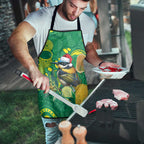Aussie Honeyeaters Banksia Christmas Apron Aboriginal Dots Painting Green Motif - Aussie Hoodie