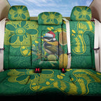 Aussie Honeyeaters Banksia Christmas Back Car Seat Cover Aboriginal Dots Painting Green Motif - Aussie Hoodie