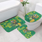 Aussie Honeyeaters Banksia Christmas Bathroom Set Aboriginal Dots Painting Green Motif - Aussie Hoodie