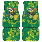 Aussie Honeyeaters Banksia Christmas Car Mats Aboriginal Dots Painting Green Motif - Aussie Hoodie