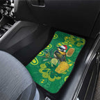 Aussie Honeyeaters Banksia Christmas Car Mats Aboriginal Dots Painting Green Motif - Aussie Hoodie
