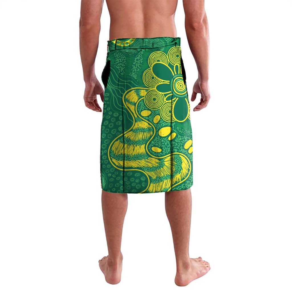 Aussie Honeyeaters Banksia Christmas Lavalava Aboriginal Dots Painting Green Motif - Aussie Hoodie