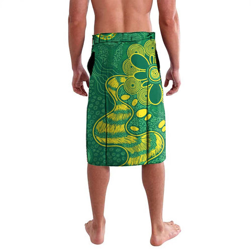 Aussie Honeyeaters Banksia Christmas Lavalava Aboriginal Dots Painting Green Motif - Aussie Hoodie