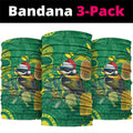 Aussie Honeyeaters Banksia Christmas Neck Gaiter Aboriginal Dots Painting Green Motif - Aussie Hoodie