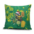 Aussie Honeyeaters Banksia Christmas Pillow Cover Aboriginal Dots Painting Green Motif - Aussie Hoodie