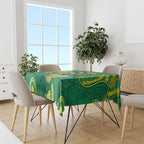 Aussie Honeyeaters Banksia Christmas Tablecloth Aboriginal Dots Painting Green Motif - Aussie Hoodie