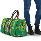 Aussie Honeyeaters Banksia Christmas Travel Bag Aboriginal Dots Painting Green Motif - Aussie Hoodie