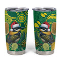 Aussie Honeyeaters Banksia Christmas Tumbler Cup Aboriginal Dots Painting Green Motif - Aussie Hoodie