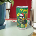 Aussie Honeyeaters Banksia Christmas Tumbler Cup Aboriginal Dots Painting Green Motif - Aussie Hoodie