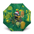 Aussie Honeyeaters Banksia Christmas Umbrella Aboriginal Dots Painting Green Motif - Aussie Hoodie