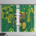 Aussie Honeyeaters Banksia Christmas Window Curtain Aboriginal Dots Painting Green Motif - Aussie Hoodie