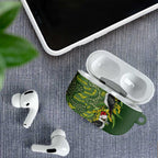 Aussie Kokaburra Golden Wattle Christmas AirPods Case Aboriginal Dots Painting Green Motif - Aussie Hoodie