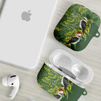 Aussie Kokaburra Golden Wattle Christmas AirPods Case Aboriginal Dots Painting Green Motif - Aussie Hoodie