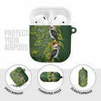 Aussie Kokaburra Golden Wattle Christmas AirPods Case Aboriginal Dots Painting Green Motif - Aussie Hoodie
