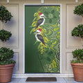 Aussie Kokaburra Golden Wattle Christmas Door Cover Aboriginal Dots Painting Green Motif - Aussie Hoodie