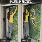 Aussie Kokaburra Golden Wattle Christmas Door Cover Aboriginal Dots Painting Green Motif - Aussie Hoodie