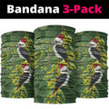 Aussie Kokaburra Golden Wattle Christmas Neck Gaiter Aboriginal Dots Painting Green Motif - Aussie Hoodie