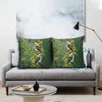 Aussie Kokaburra Golden Wattle Christmas Pillow Cover Aboriginal Dots Painting Green Motif - Aussie Hoodie