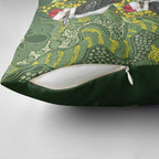 Aussie Kokaburra Golden Wattle Christmas Pillow Cover Aboriginal Dots Painting Green Motif - Aussie Hoodie