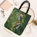 Aussie Kokaburra Golden Wattle Christmas Tote Bag Aboriginal Dots Painting Green Motif - Aussie Hoodie