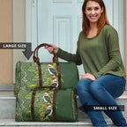 Aussie Kokaburra Golden Wattle Christmas Travel Bag Aboriginal Dots Painting Green Motif - Aussie Hoodie