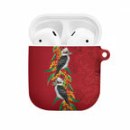 Aussie Kokaburra Golden Wattle Christmas AirPods Case Aboriginal Dots Painting Red Motif - Aussie Hoodie