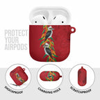 Aussie Kokaburra Golden Wattle Christmas AirPods Case Aboriginal Dots Painting Red Motif - Aussie Hoodie