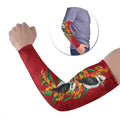 Aussie Kokaburra Golden Wattle Christmas Arm Sleeves Aboriginal Dots Painting Red Motif - Aussie Hoodie