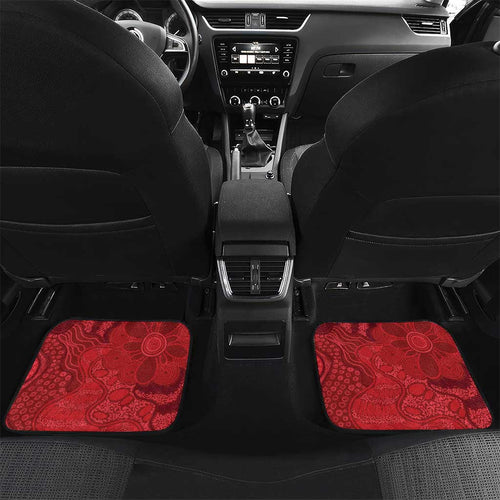Aussie Kokaburra Golden Wattle Christmas Car Mats Aboriginal Dots Painting Red Motif - Aussie Hoodie