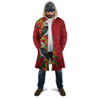 Aussie Kokaburra Golden Wattle Christmas Cloak Aboriginal Dots Painting Red Motif - Aussie Hoodie