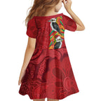 Aussie Kokaburra Golden Wattle Christmas Family Matching Summer Maxi Dress and Hawaiian Shirt Aboriginal Dots Painting Red Motif - Aussie Hoodie
