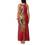 Aussie Kokaburra Golden Wattle Christmas Family Matching Tank Maxi Dress and Hawaiian Shirt Aboriginal Dots Painting Red Motif - Aussie Hoodie