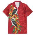 Aussie Kokaburra Golden Wattle Christmas Hawaiian Shirt Aboriginal Dots Painting Red Motif - Aussie Hoodie
