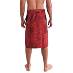 Aussie Kokaburra Golden Wattle Christmas Lavalava Aboriginal Dots Painting Red Motif - Aussie Hoodie