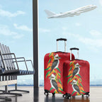Aussie Kokaburra Golden Wattle Christmas Luggage Cover Aboriginal Dots Painting Red Motif - Aussie Hoodie