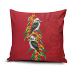 Aussie Kokaburra Golden Wattle Christmas Pillow Cover Aboriginal Dots Painting Red Motif - Aussie Hoodie