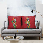 Aussie Kokaburra Golden Wattle Christmas Pillow Cover Aboriginal Dots Painting Red Motif - Aussie Hoodie
