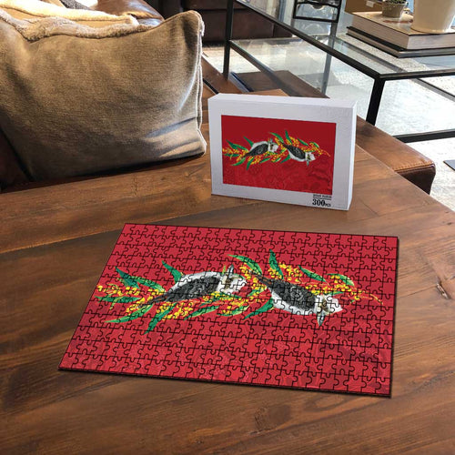 Aussie Kokaburra Golden Wattle Christmas Puzzle Aboriginal Dots Painting Red Motif - Aussie Hoodie