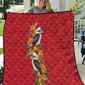 Aussie Kokaburra Golden Wattle Christmas Quilt Aboriginal Dots Painting Red Motif - Aussie Hoodie