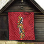 Aussie Kokaburra Golden Wattle Christmas Quilt Aboriginal Dots Painting Red Motif - Aussie Hoodie