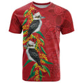 Aussie Kokaburra Golden Wattle Christmas T Shirt Aboriginal Dots Painting Red Motif - Aussie Hoodie