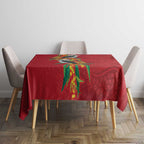 Aussie Kokaburra Golden Wattle Christmas Tablecloth Aboriginal Dots Painting Red Motif - Aussie Hoodie