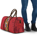 Aussie Kokaburra Golden Wattle Christmas Travel Bag Aboriginal Dots Painting Red Motif - Aussie Hoodie