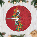 Aussie Kokaburra Golden Wattle Christmas Tree Skirt Aboriginal Dots Painting Red Motif - Aussie Hoodie