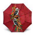 Aussie Kokaburra Golden Wattle Christmas Umbrella Aboriginal Dots Painting Red Motif - Aussie Hoodie
