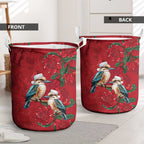 Aussie Kokaburra Waratah Christmas Laundry Basket Aboriginal Dots Painting - Aussie Hoodie