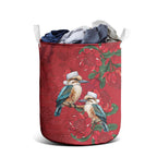 Aussie Kokaburra Waratah Christmas Laundry Basket Aboriginal Dots Painting - Aussie Hoodie