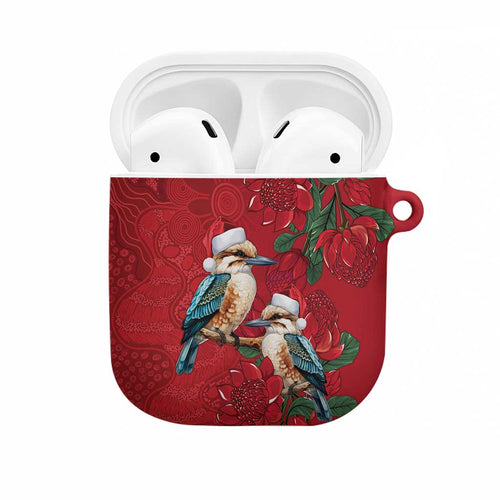 Aussie Kokaburra Waratah Christmas AirPods Case Aboriginal Dots Painting - Aussie Hoodie