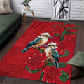Aussie Kokaburra Waratah Christmas Area Rug Aboriginal Dots Painting - Aussie Hoodie