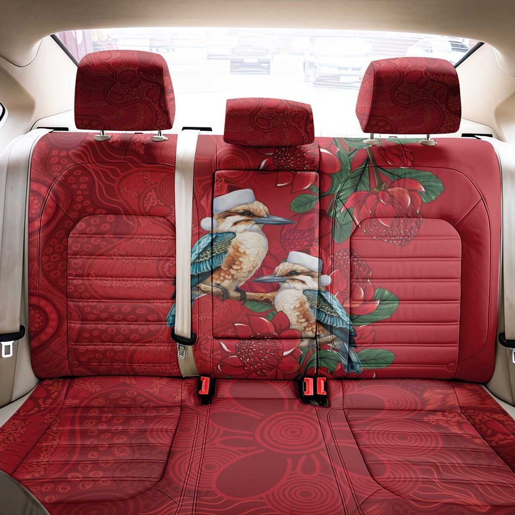 Aussie Kokaburra Waratah Christmas Back Car Seat Cover Aboriginal Dots Painting - Aussie Hoodie